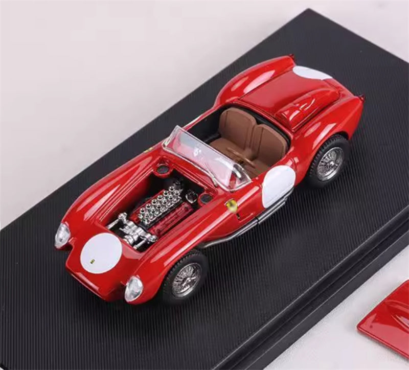 GFCC 1957 Ferrari 250 Testa Rossa Racing Red with White Circle LHD 1:64 car Pre-built Model view8