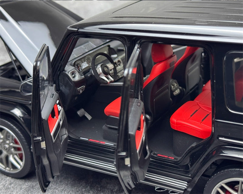 Almost Real Mercedes Benz G63 AMG 2022 55th Anniversary Commemoration Limited Edition 1008PCS ONLY Black - red interior 1:18 Car Pre-built Model view2