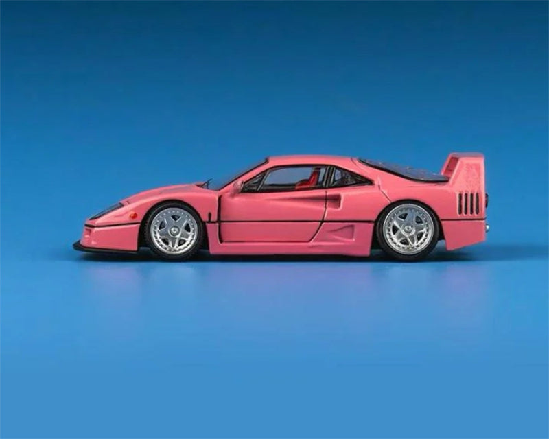 Findclassically Ferrari Takeshi Kimura's F40 Pink Filp-Up Light Limited Edition 500PCS ONLY 1:64 car Pre-built Model view5