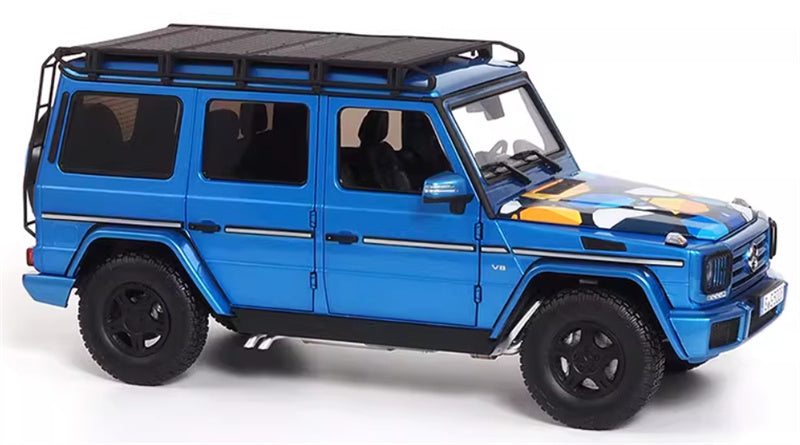 Almost Real Mercedes Benz G-Class G63 W463 Gventure 300k commemorative edition Metallic Blue Limited Edition 504PCS ONLY 1:18 Truck Pre-built Model view4