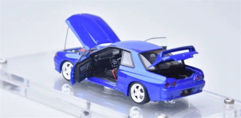 1:64 Nissan Skyline GT-R Nismo R32 Gulf Blue Focal Horizon Full open version Limited Edition 999PCS Only DIECAST Model