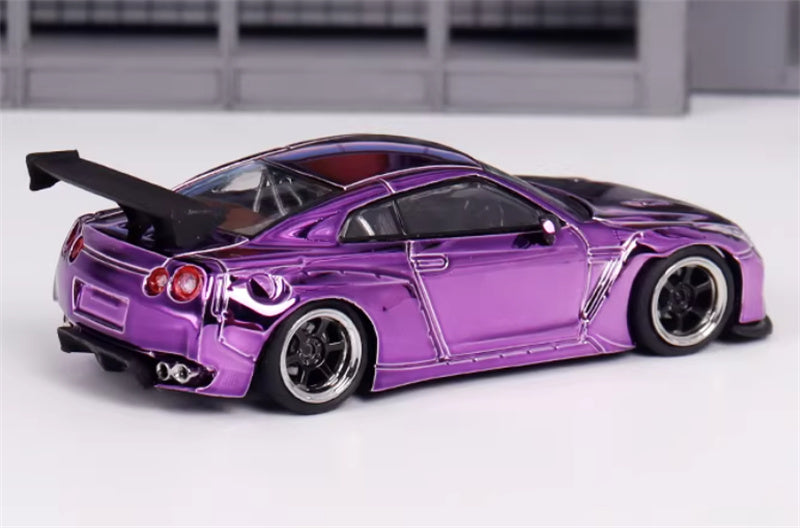 LMLF MODEL Nissan GT-R R35 Pandem Rocket Bunny Electroplating purple Limited Edition 500PCS ONLY 1:64 Car Pre-built Model view4