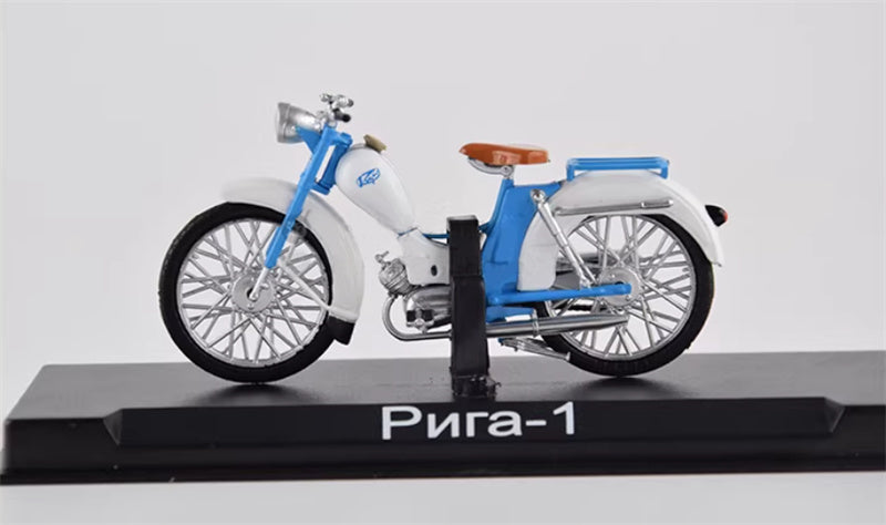 Modimio Soviet 1960 Latvian light motorcycle Riga-1 motorcycle Pre-built Airliner Model Display view3