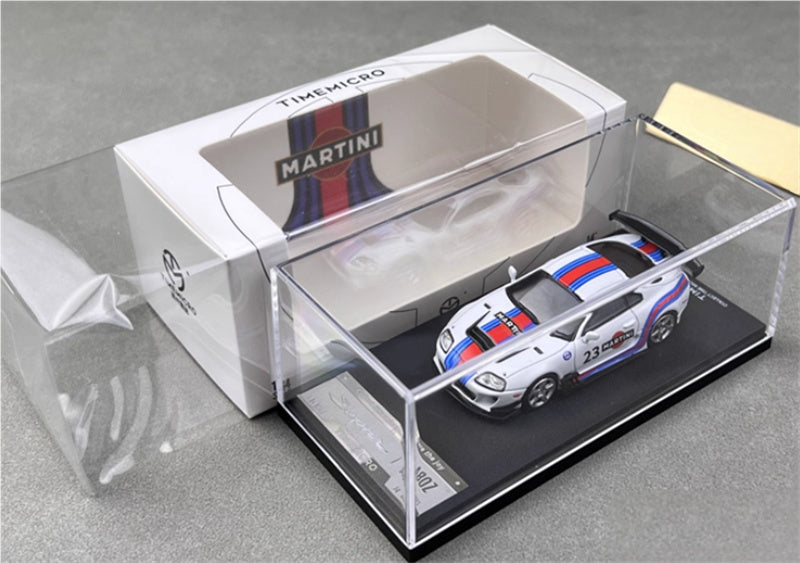 TimeMicro Toyota Supra A80Z Martini regular version Black base 1:64 Car Pre-built Model view8