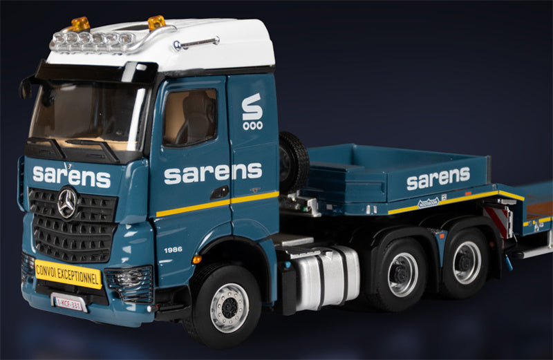 IMC  Arocs StreamSpace 6x4 with Nooteboom MCOS 4 axle semi Low Loader Sarens 1:50 Truck Pre-built Model