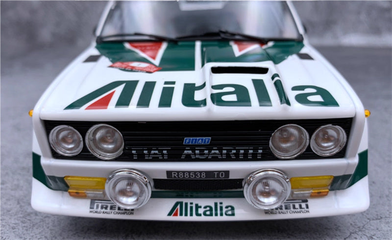 Kyosho Fiat 131 1978 Rally Alitalia Pirelli MHAGNET MARELL HOTEL ESTORIL SOL mirafiori 1:18 Car Pre-built Model view9