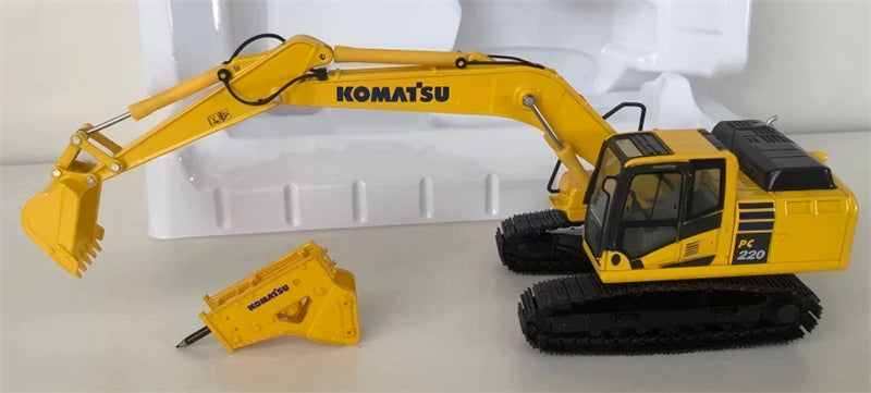 1:50 PC220-10 w/ blue & yellow hammer KOMATSU DIECAST Model