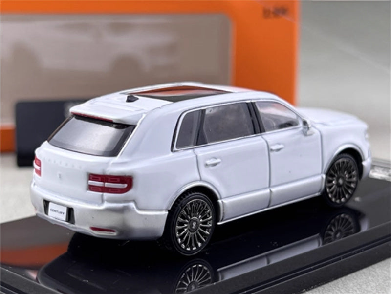 GCD Toyota Century 3rd Generation G70 SUV white silver right hand drive 1:64 Car Pre-built Model view4