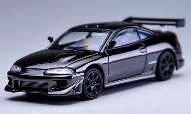 Transcend Model Mitsubishi Eclipse Electroplating gray 1:64 Car Pre-built Model view1