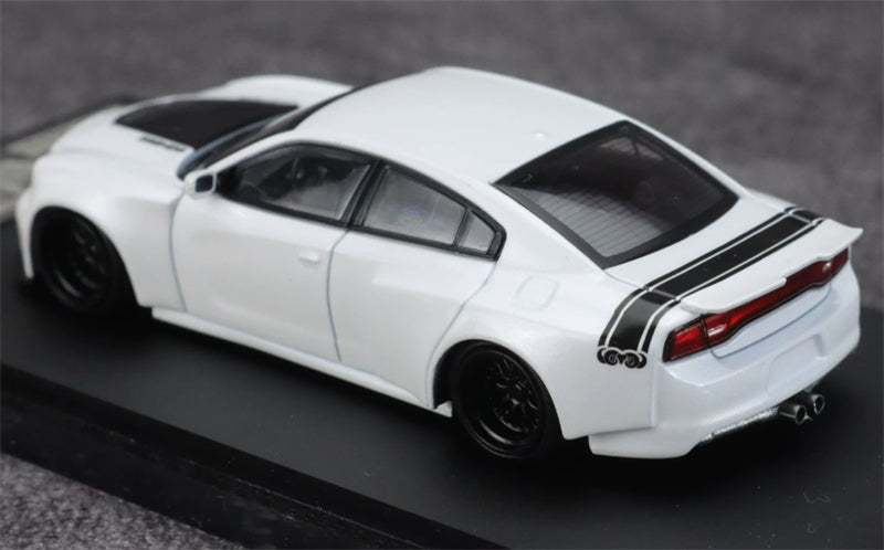 1:64 Dodge Charger Brawler white TimeMicro x PSC DESIGN DIECAST Civil Car Model
