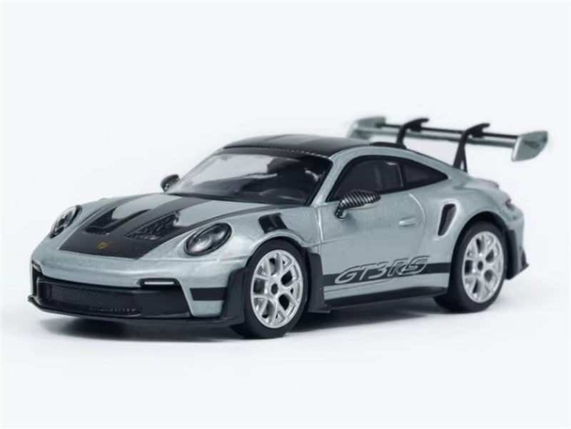 MINICHAMPS Porsche 911 GT3 RS 2024 Light Silver with Silver Wheels Limited Edition 1:64 Car Pre-built Model