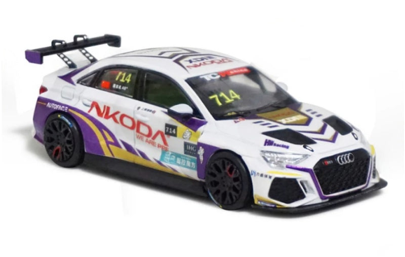 1:64 Audi Pan Yiming Nkoda Racing Team 2024 RS3 LMS TCR CTCC KiloWorks Diecast Model view5