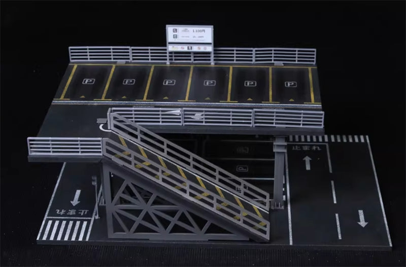 1:64 STEEL STRUCTURE PLATFORM PARKING SCENE F Version MoreArt ABS Model Kit
