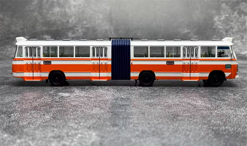 AUTO-GLIMPSE Shanghai Bus SK661 articulated trolley bus Orange Route 55 High end version (peak type) 1978-1996 1:64 Bus Pre-built Model view3