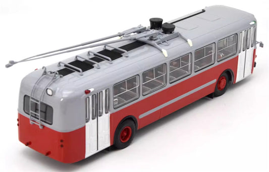 Demprice Russian ZIU-5 trolley bus red 1:43 Bus Pre-built Model view2