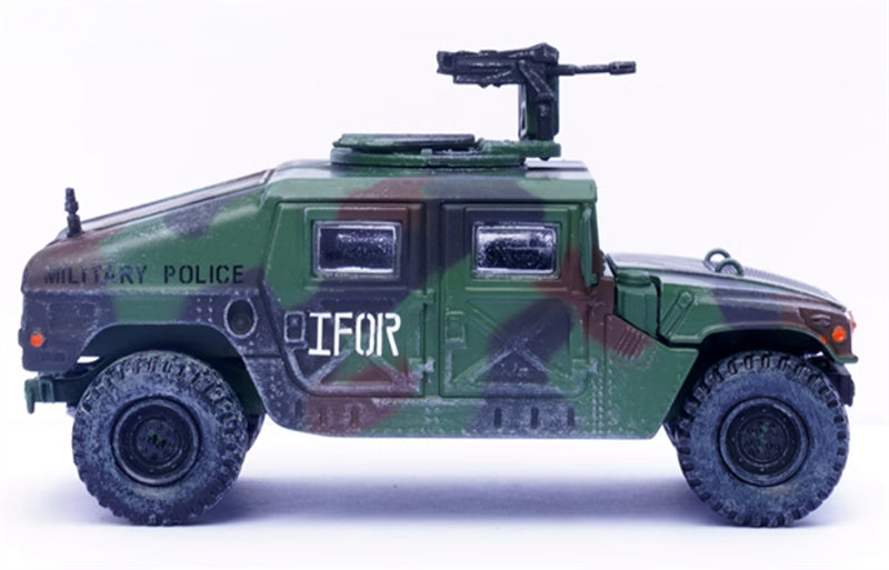 PANZERKAMPF US M998 Humvee 4x4 Utility Vehicle with Grenade Launcher IForward Emergency Command 519th Constitutional Regiment 65th Company 1:64 Tank Pre-built Model