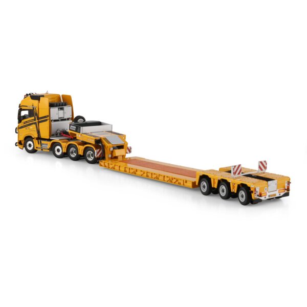 1:50 VOLVO L.A. VAN ROOZENDAAL FH5 XL 8X4 EURO LOW LOADER 3 AXLE WSI Yellow Diecast Model