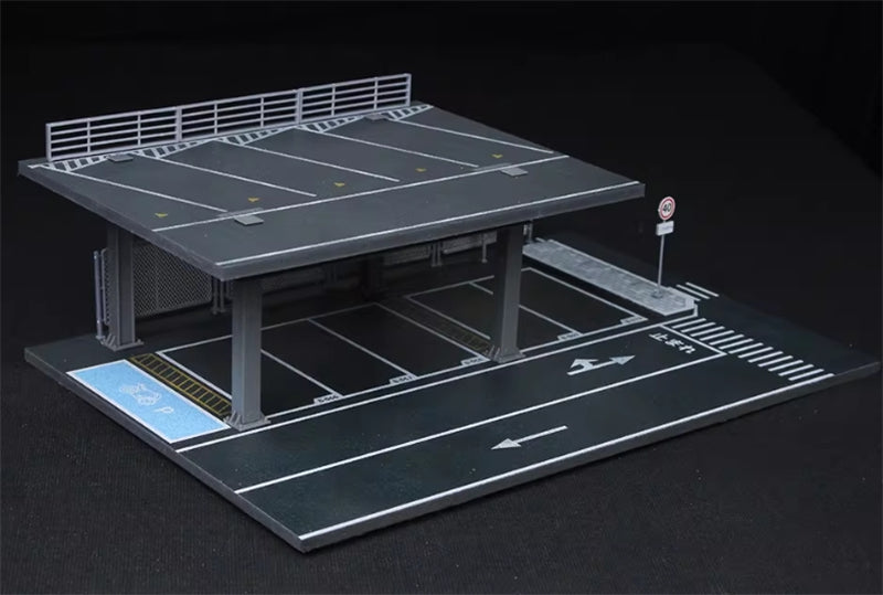 1:64 STEEL STRUCTURE PLATFORM PARKING SCENE H Version MoreArt ABS Model Kit