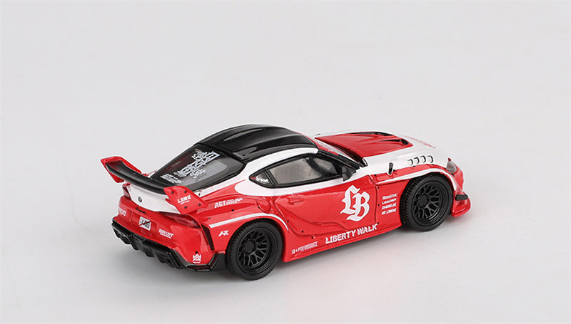 1:64 Toyota LB WORKS GR Supra Red/White MINIGT DIECAST Model