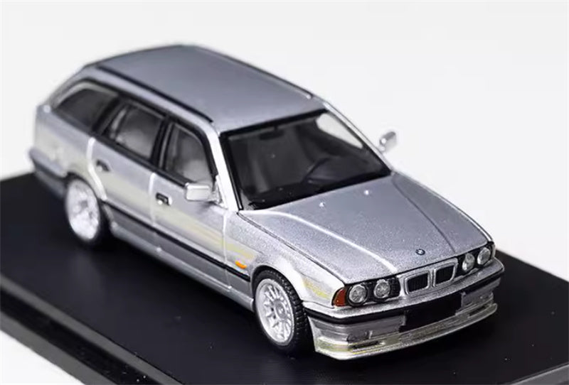 Mortal BMW E34 ALPINA B10 TOURING 5 Series wagon silver Gold Strip Limited Edition 999PCS ONLY 1:64 Car Pre-built Model view6