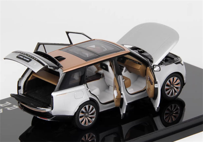 1:43 Land Rover Range Rover Honor Genesis 2022 Silver - Gold Top  LCD MODELS Extended Edition DIECAST Car Model