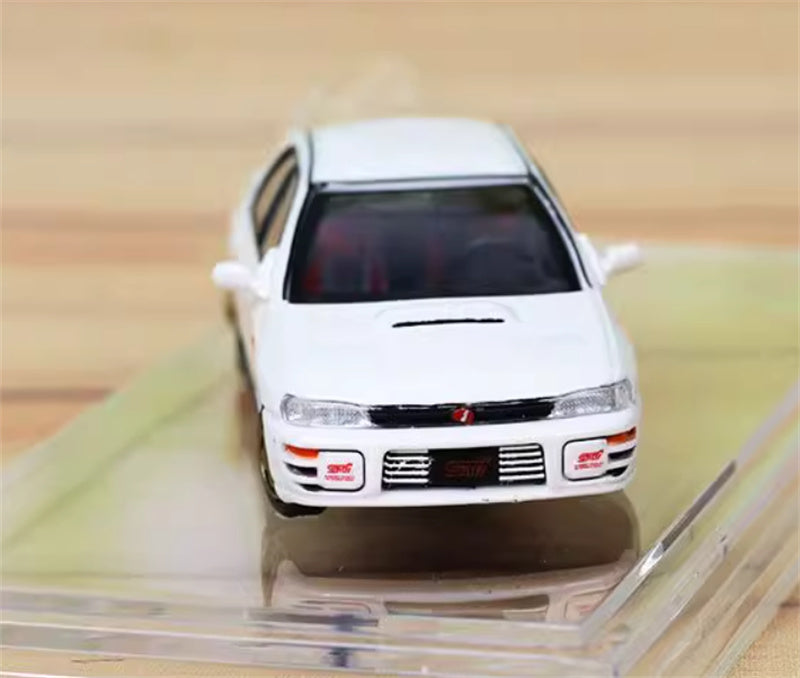 BM Creations SUBARU 1994 Impreza WRX STi LEFT HAND DRIVE White 1:64 Car Pre-built Model