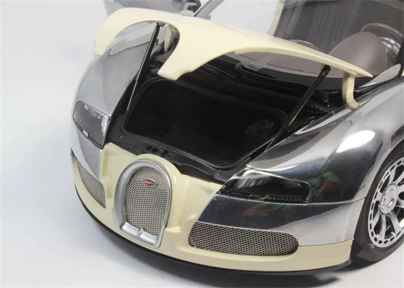 AUTOART Bugatti Veyron Ledition Centenaire Racing Cream White Silver Plated 1/18 DIECAST car