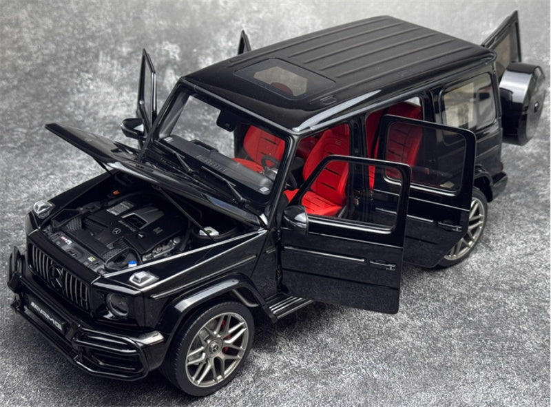 Almost Real Mercedes Benz G63 AMG 2022 55th Anniversary Commemoration Limited Edition 1008PCS ONLY Black - red interior 1:18 Car Pre-built Model view8