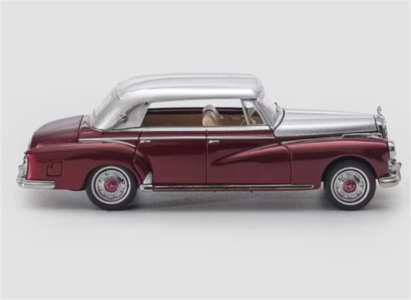 Mortal Mercedes Benz TYP 300D Cabriolet W189 Limited Edition 499PCS ONLY Red silver dual color 1:64 Car Pre-built Model view6