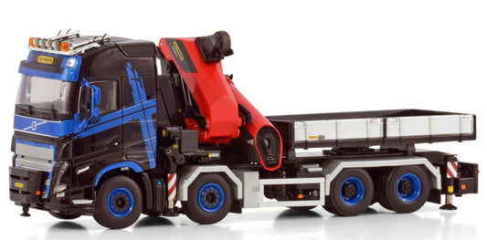 WSI VOLVO FH5 GLOBETROTTER 8X4 WITH PALFINGER PK 1350 TEC + JIB DEMOUNTABLE BODY Premium Line 1:50 Truck Pre-built Model
