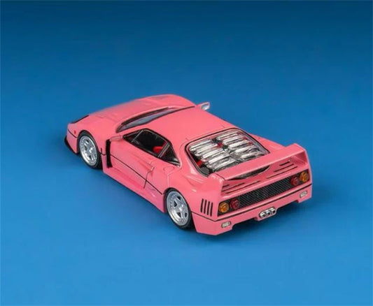 Findclassically Ferrari Takeshi Kimura's F40 Pink Filp-Up Light Limited Edition 500PCS ONLY 1:64 car Pre-built Model view2