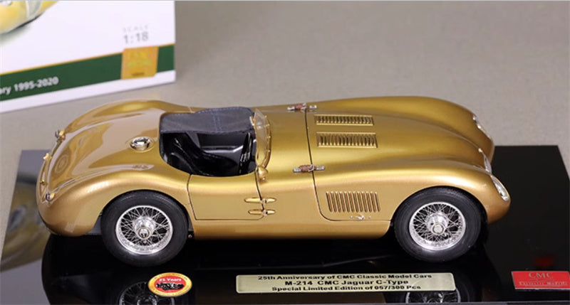 CMC Jaguar C-Type 1952 25th Anniversary Edition golden Limited Edition 1:18 DIECAST Car