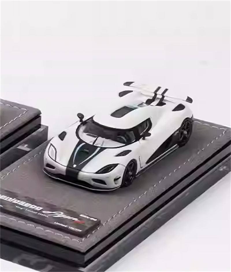 GRYNING Koenigsegg Agera R Supercar Semi Matte White Limited Edition 399PCS ONLY 1:64 car Pre-built Model view5