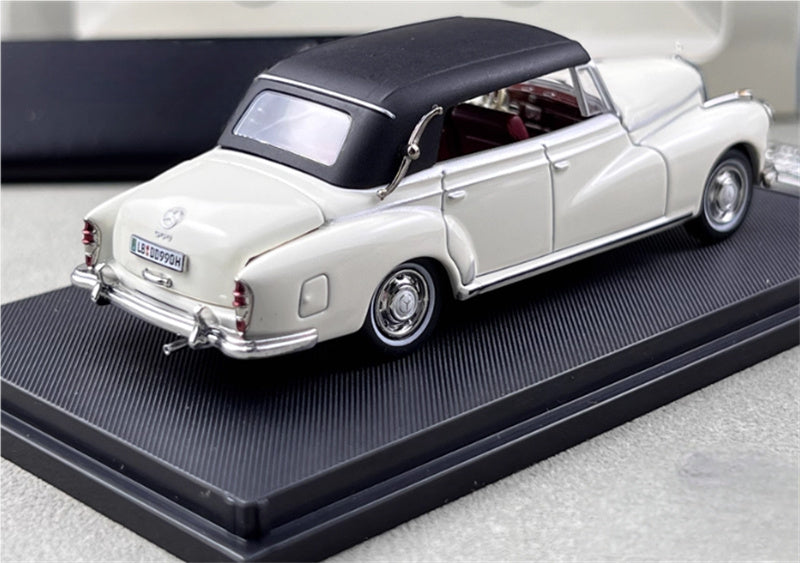 SEEKER Mercedes Benz 300D Adenauer W189 1959 convertible Soft top White 1:64 Car Pre-built Model view6