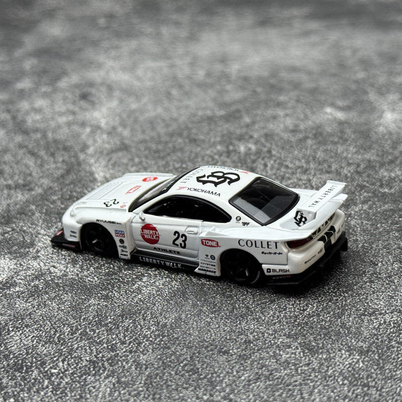 1:64 Nissan S15 Silvia LB-Super Silhouette Athlete White MINIGT DIECAST Model