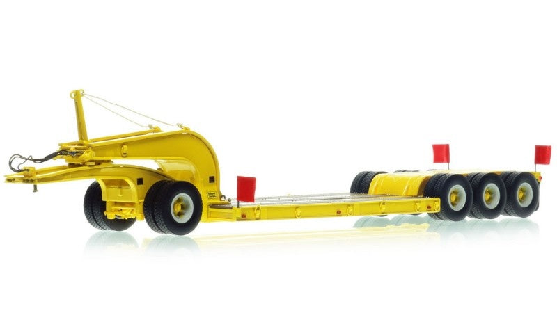 1:50 Talbert  1960s 60-Ton Cableneck Lowbed w/ Single-Axle Dolly Heavy Haul Replicas  Yellow Diecast Model