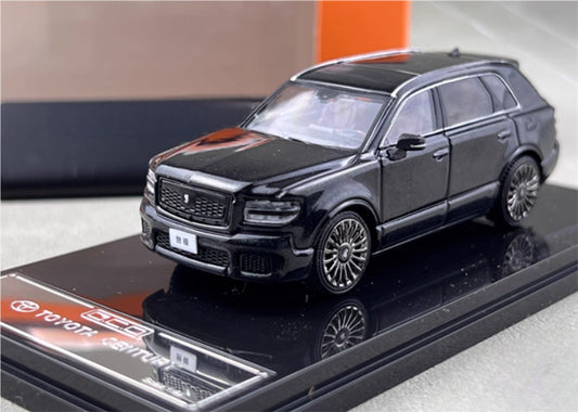 GCD Toyota Century 3rd Generation G70 SUV black left hand drive 1:64 Car Pre-built Model view1