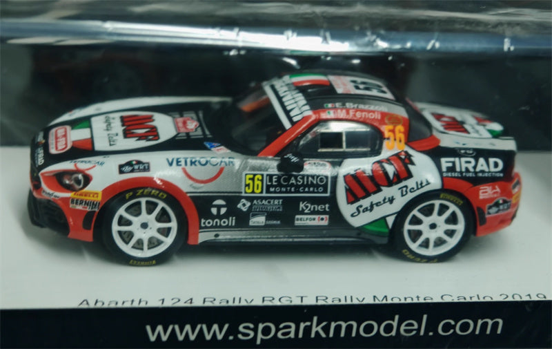 Spark Abarth 124 Rally RGT Rally Monte Carlo 2019 1:43 Car Pre-built Model view3