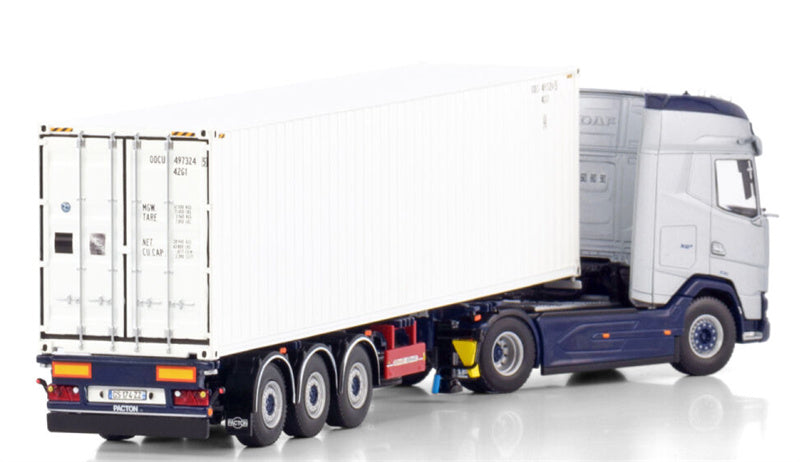 WSI DAF XG+ 4X2 FLEX CONTAINER TRAILER - 3 AXLE + 40FT CONTAINER Bernard et Bernard 1:50 Truck Pre-built Model
