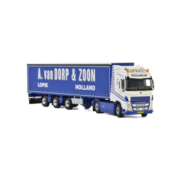 1:50 VOLVO A. VAN DORP & ZOON FH4 4x2 CURTAINSIDE TAUTLINER TRAILER 3 AXLE WSI   DIECAST Model