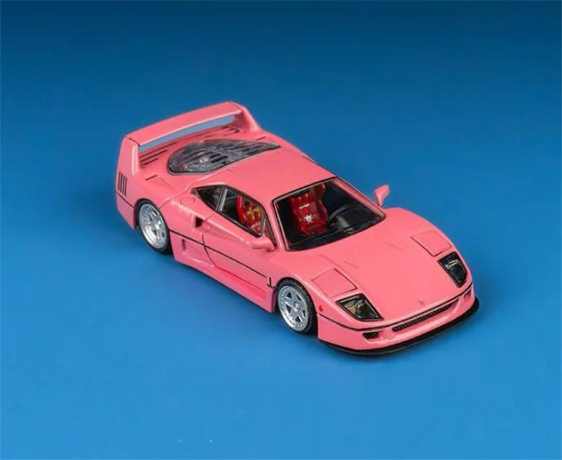 Findclassically Ferrari Takeshi Kimura's F40 Pink Filp-Up Light Limited Edition 500PCS ONLY 1:64 car Pre-built Model view1