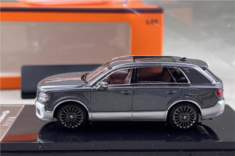 GCD Toyota Century 3rd Generation G70 SUV gray silver right hand drive 1:64 Car Pre-built Model view8