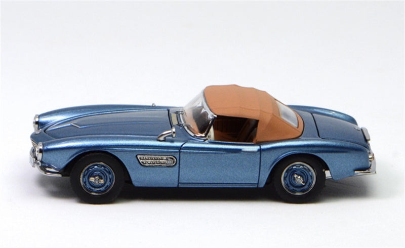 GFCC BMW 507 Roadster Retro Car 1957 Ice Blue Convertible Softtop 1:64 car Pre-built Model view3
