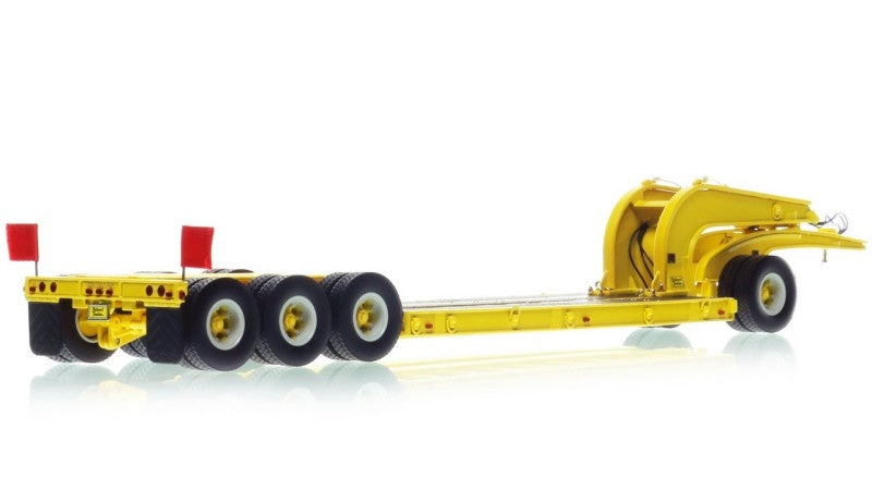 1:50 Talbert  1960s 60-Ton Cableneck Lowbed w/ Single-Axle Dolly Heavy Haul Replicas  Yellow Diecast Model