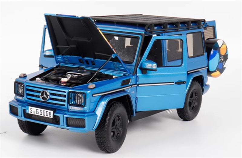 Almost Real Mercedes Benz G-Class G63 W463 Gventure 300k commemorative edition Metallic Blue Limited Edition 504PCS ONLY 1:18 Truck Pre-built Model view8