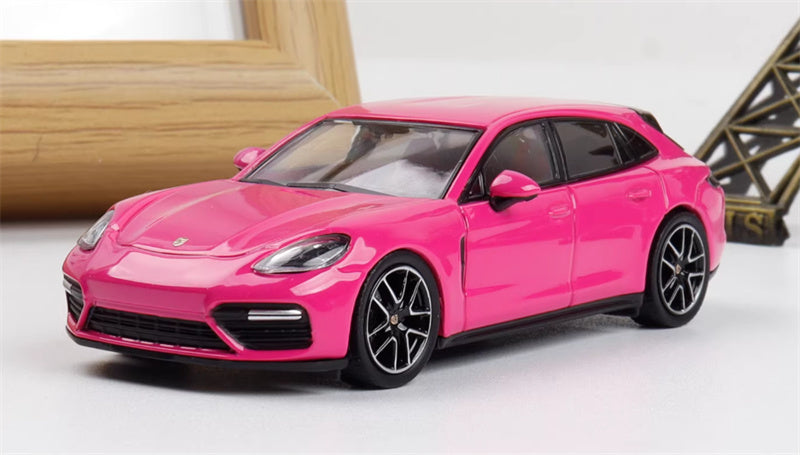 Furuya Porsche Panamera Rose Red Hunting Edition 1:64 car Pre-built Model view1