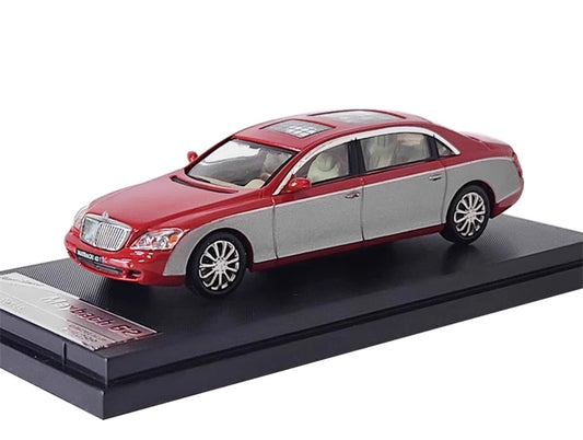 Stance Hunters Mercedes Maybach 62 Extended Edition Grey and Red Color Limited Edition 399PCS ONLY 1:64 Car Pre-built Model view1