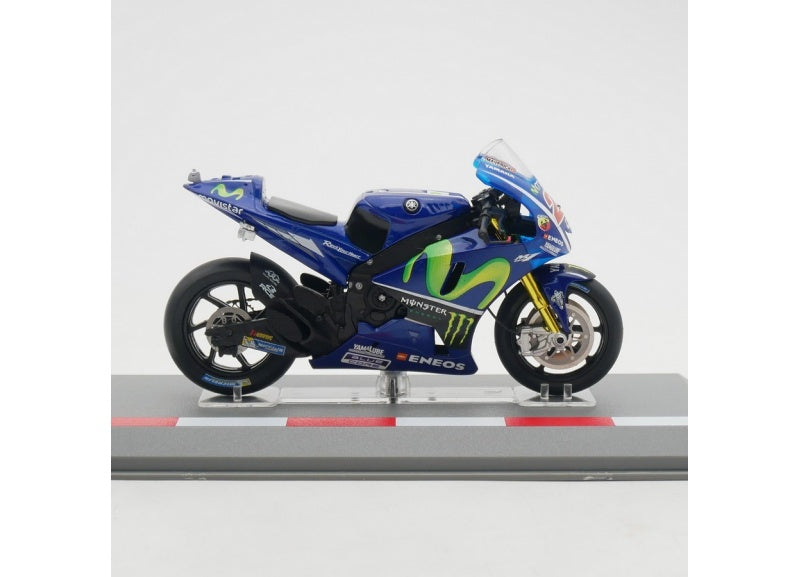 1:18 Yamaha YZR-M1 2017 Blue Maverick IXO  Diecast Motorcycle Model
