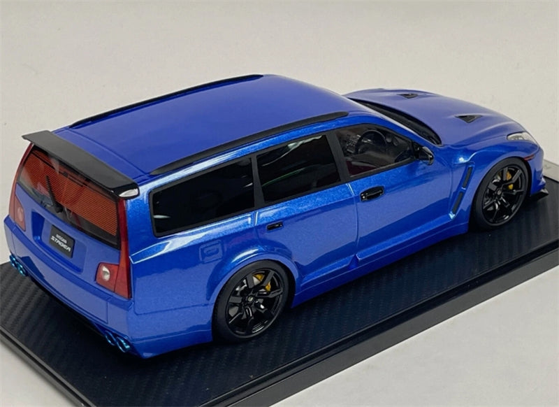1:18 Nissan Stagea GT-R35 Custom Version Wagon  Gulf Blue IVY Merit Limited Edition 50PCS ONLY Resin Model