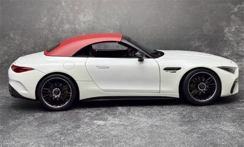 iScale Mercedes AMG SL63 (R232) 4MATIC White red top cover 1:18 Car Pre-built Model view6